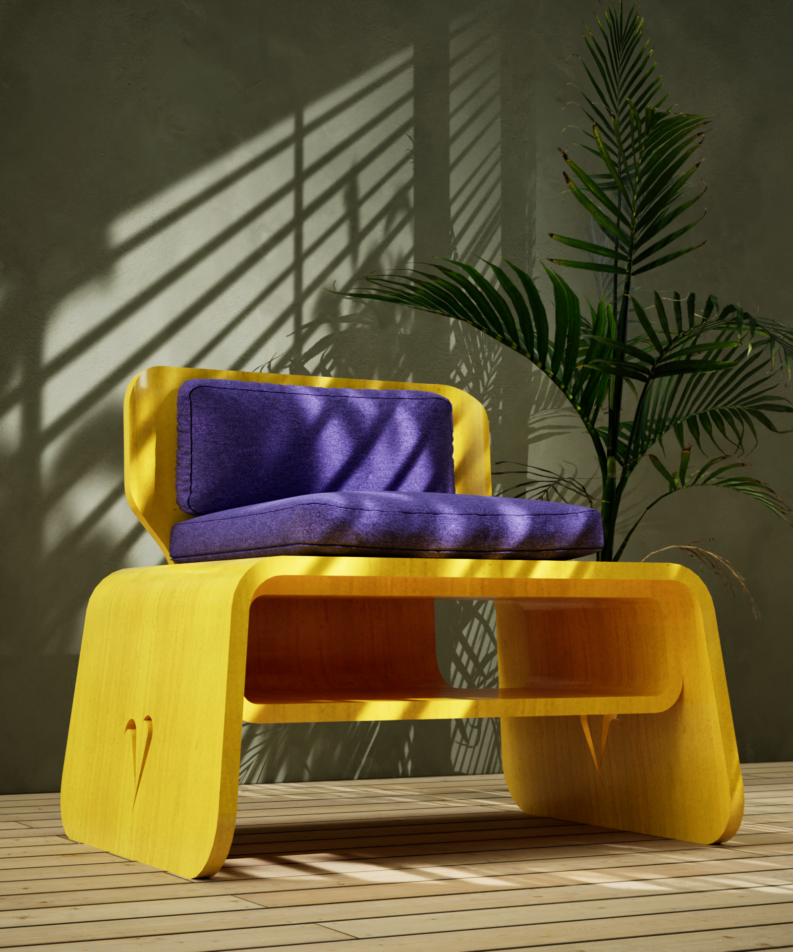 Silla V en la terraza